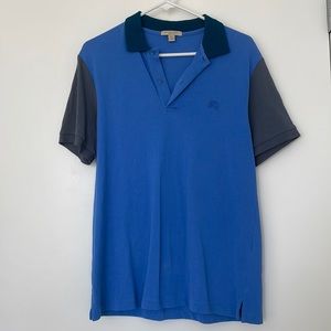 Burberry polo blue grey green M
